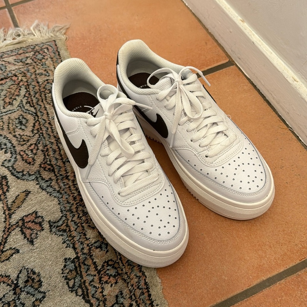 Women's Court Vision Alta Leather Platform Casual Sneakers from Finish Line